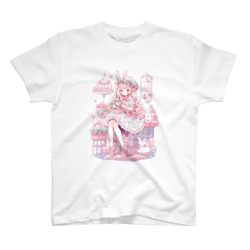 ゆめかわ☆うさぎcafeと、スイートな女の子♡ スタンダードTシャツ