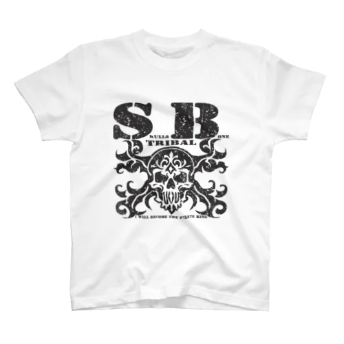 SKULL&BONE TRIBAL GRUNGE BLK スタンダードTシャツ