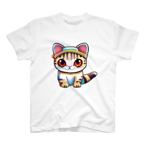 ベンガルキャットとニット帽② スタンダードTシャツ