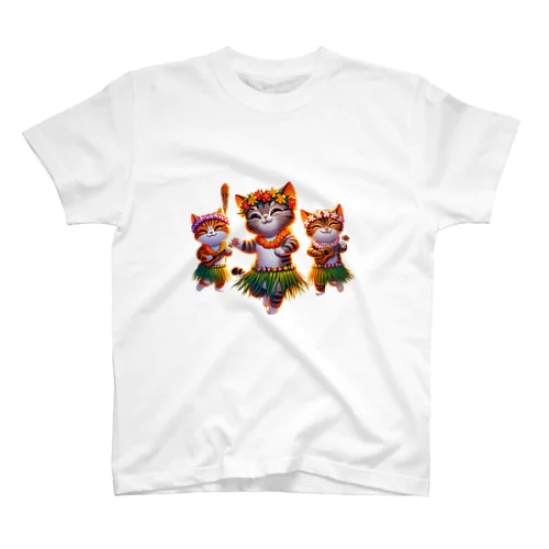 猫【踊り】 スタンダードTシャツ