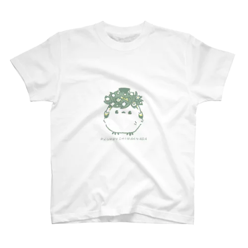 シマエナガとすずらん 花冠 Tシャツ スタンダードTシャツ