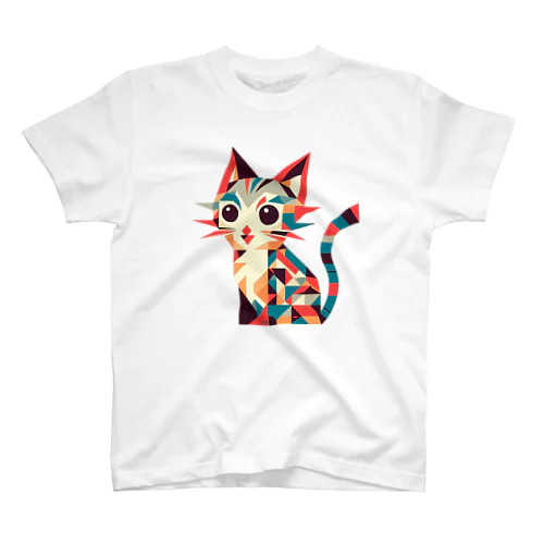 幾何学模様の猫(10) Regular Fit T-Shirt