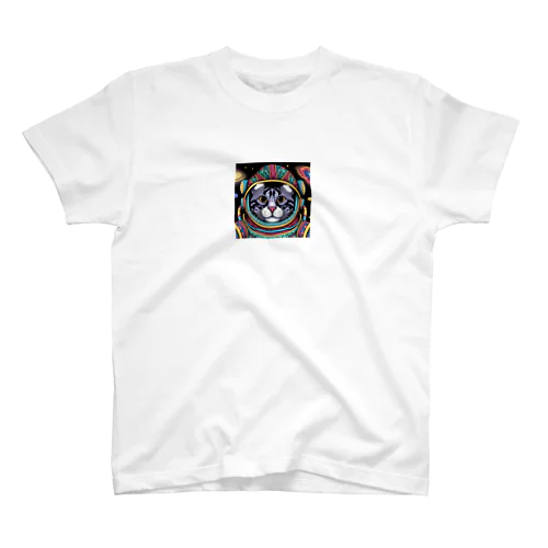 宇宙服を着た猫 Regular Fit T-Shirt