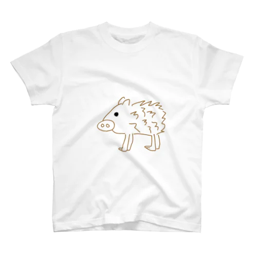 【下手な絵】いのしし Regular Fit T-Shirt