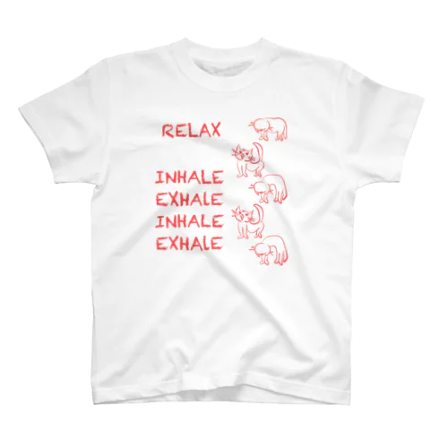 ねこのポーズ　スタンダードヨガT 【Power yogi cat pose】 Regular Fit T-Shirt