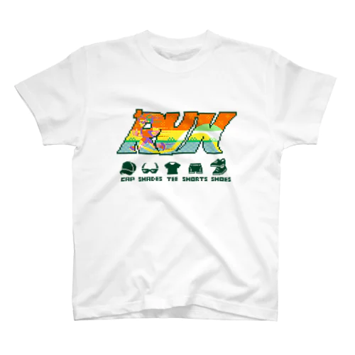 Word Pixelart ｢RUN｣ イエロー スタンダードTシャツ