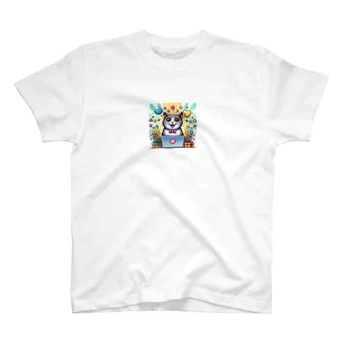 Create_an_illustration_of_a_cat_that_looks_incredi_new Regular Fit T-Shirt