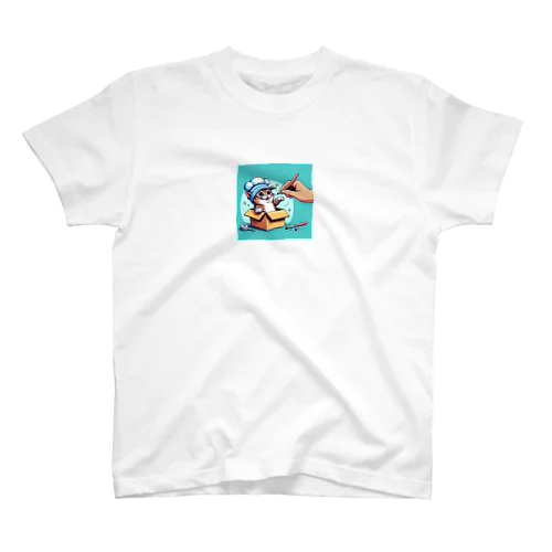 Create_an_illustration_of_a_cat_doing_something_hu_latest_funny_cat スタンダードTシャツ