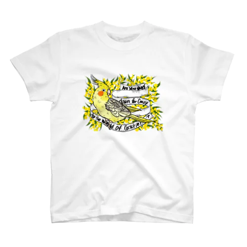 フロントプリント•オカメインコのミモザデザイン Regular Fit T-Shirt