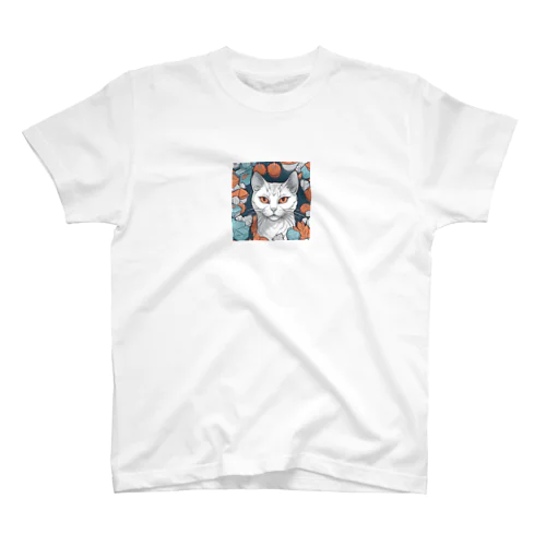 見つめる猫 Regular Fit T-Shirt