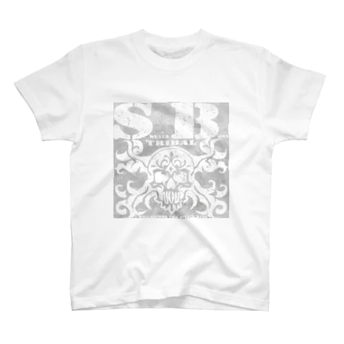 SKULL&BONE TRIBAL GRUNGE WHT ON CONCRETE スタンダードTシャツ