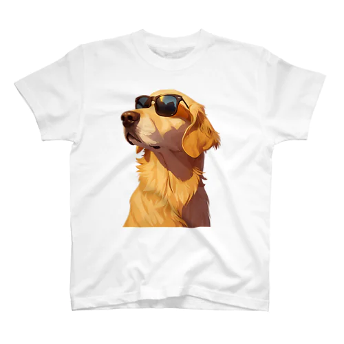 サングラスをかけた、かわいい犬 Marsa 106 スタンダードTシャツ