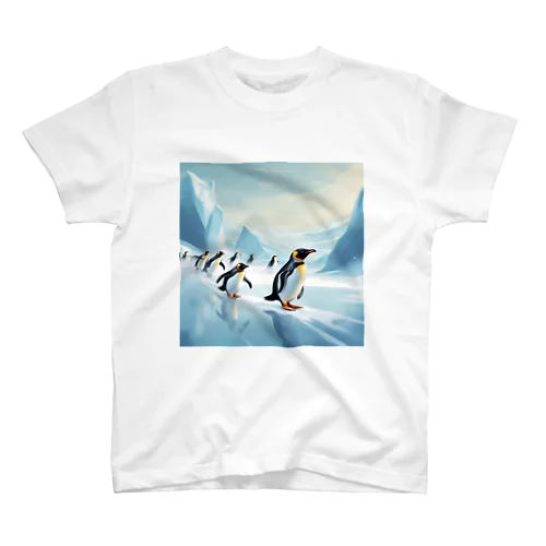 競争するペンギン達 スタンダードTシャツ