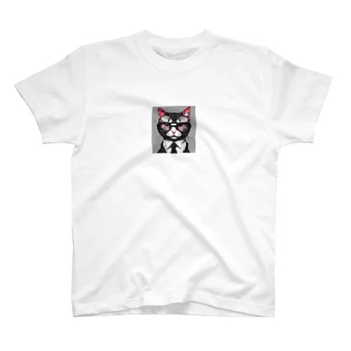 メガネをする猫 スタンダードTシャツ