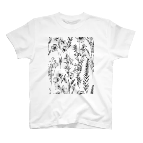 モノクロームの植物図鑑 スタンダードTシャツ