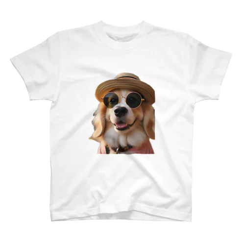 サングラスをかけた、かわいい犬 Marsa 106 スタンダードTシャツ