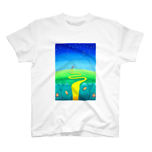 アートとメルヘンと創作の森　ノスタルジック絵画　秋野あかね作「星の見える丘」 Regular Fit T-Shirt