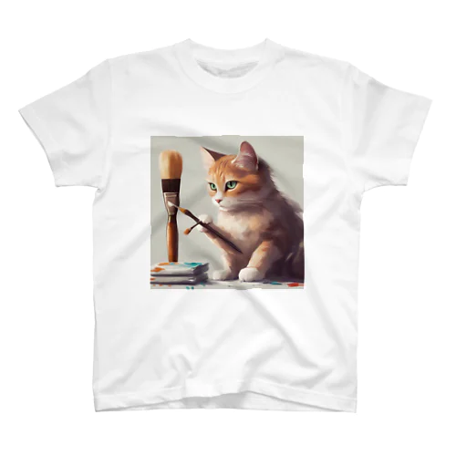 ネコの芸術家 スタンダードTシャツ