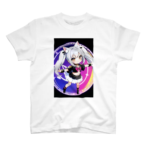 魔法猫少女ルナ　ちびネコデザイン01「ゲート・オープン！」 Regular Fit T-Shirt