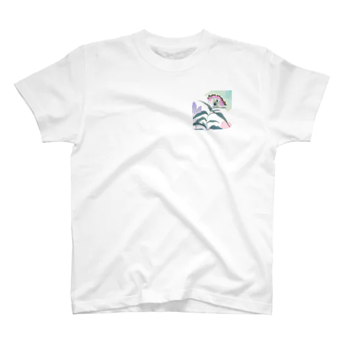 RetrowaveFlower-バイモ- Regular Fit T-Shirt