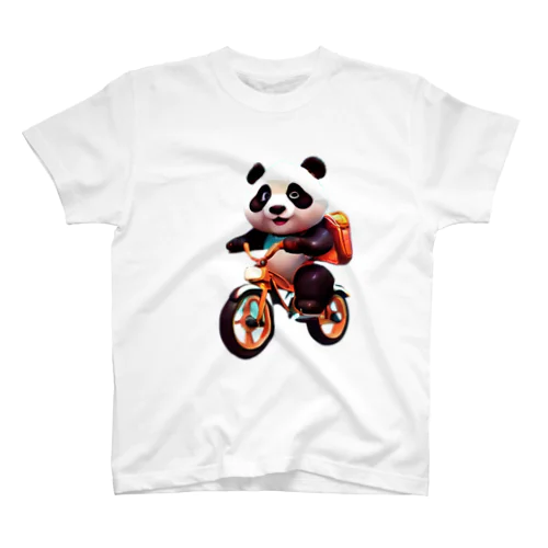 自転車に乗るパンダ④ Regular Fit T-Shirt