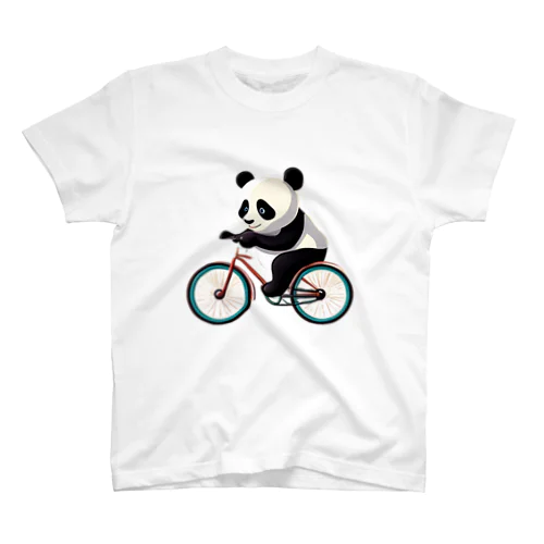 自転車に乗るパンダ⑤ Regular Fit T-Shirt
