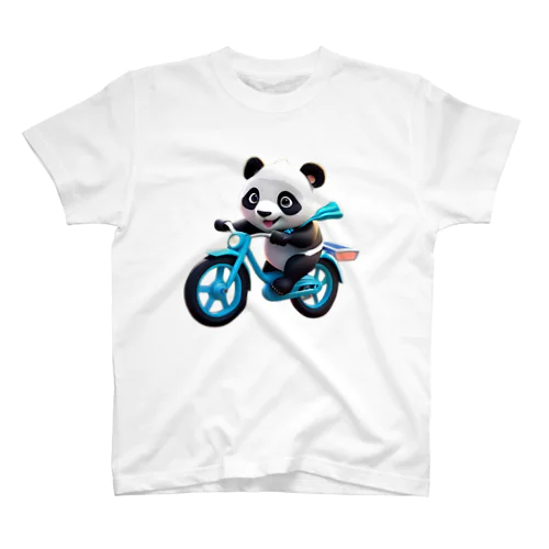 自転車に乗るパンダ⑥ Regular Fit T-Shirt