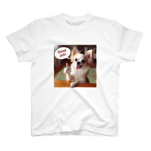 コミカルなチワワがお手柄を称える Regular Fit T-Shirt