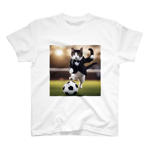 タキシード猫（サッカー） スタンダードTシャツ