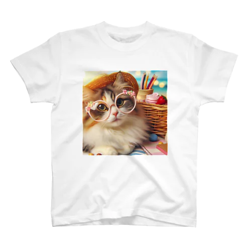 めがね猫 スタンダードTシャツ