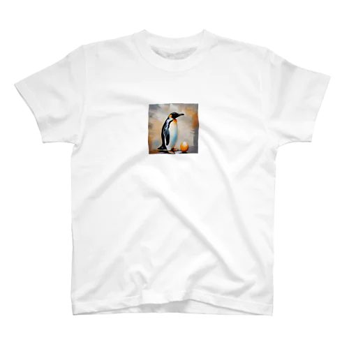 卵を温かく見守っているペンギン Regular Fit T-Shirt
