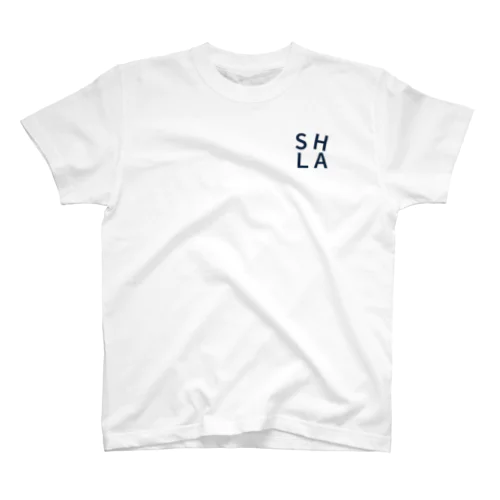 SHLA ｜NAVY Logo Regular Fit T-Shirt