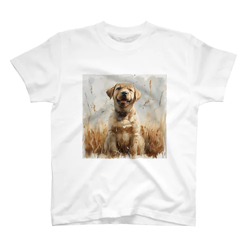 かわいいゴールデンレトリバーの子犬 スタンダードTシャツ