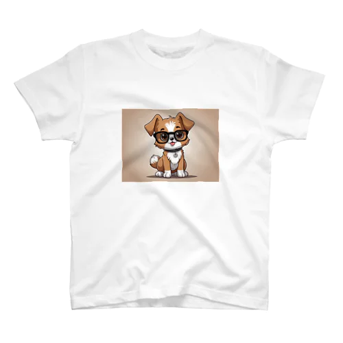 犬　カワイイ　眼鏡をかけている スタンダードTシャツ