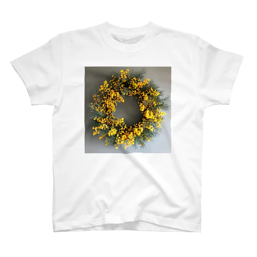 ミモザの花をりース　なでしこ1478 スタンダードTシャツ