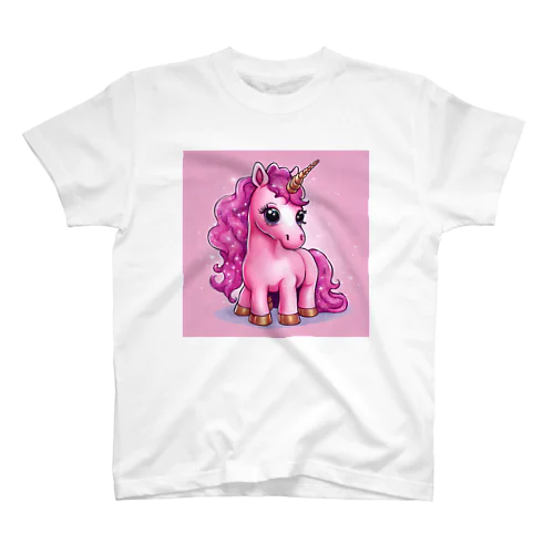 ピンクのユニコーン Regular Fit T-Shirt