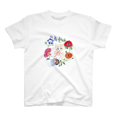 Spring flower&Cat スタンダードTシャツ