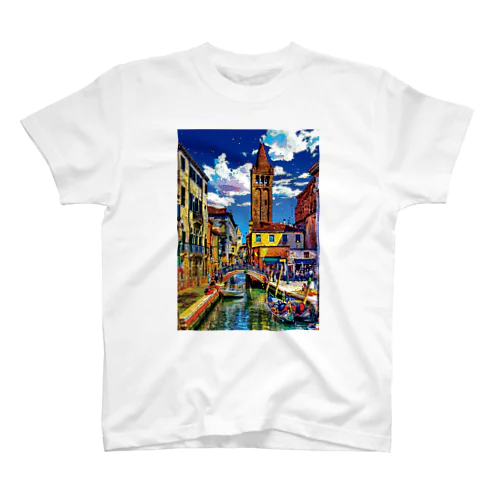 イタリア ヴェネツィアのサン・バルナバ橋 Regular Fit T-Shirt
