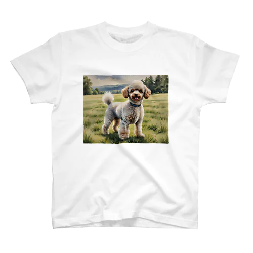 トイ・プードル　Toy Poodle　水彩画風 スタンダードTシャツ