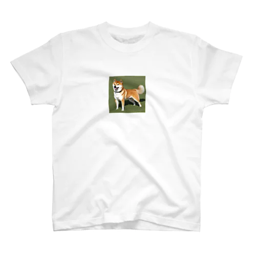 かわいい柴犬　赤毛 Regular Fit T-Shirt