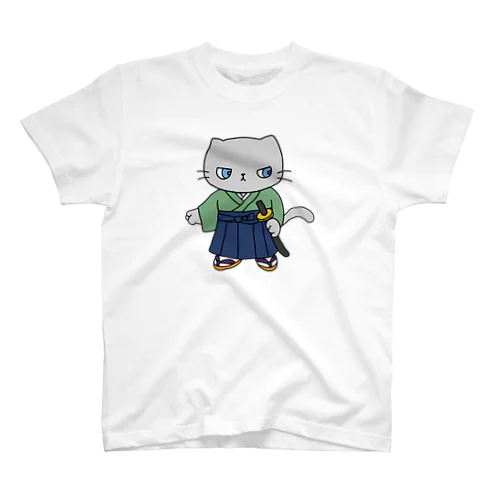 つり目ねこサムライ スタンダードTシャツ