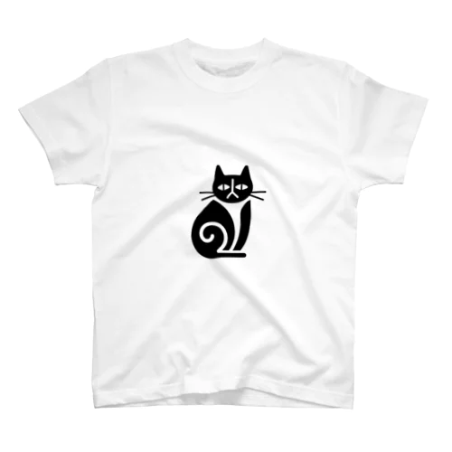 ジト目の黒猫 Regular Fit T-Shirt