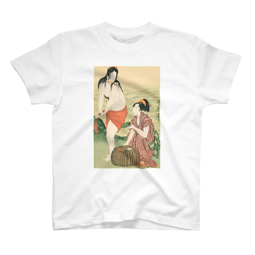 浮世絵：喜多川歌麿_鮑取り  スタンダードTシャツ