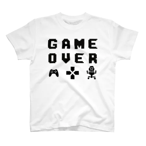 ゲームオーバー　game over　GAME OVER スタンダードTシャツ