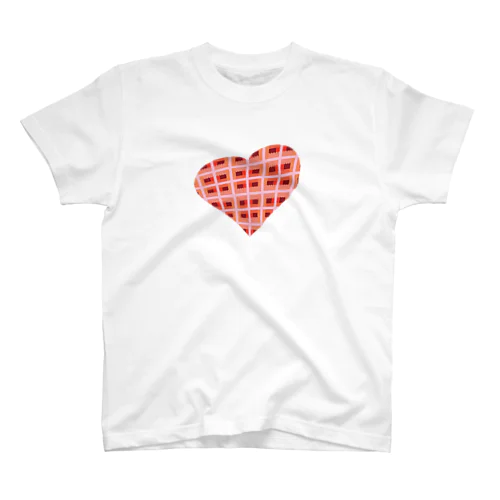 checkered heart♡ Regular Fit T-Shirt