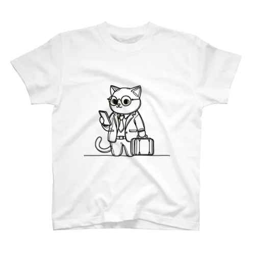 都会で働く猫 Regular Fit T-Shirt