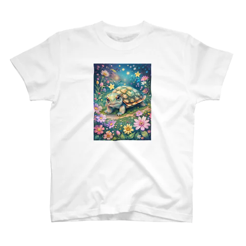 花とカメ スタンダードTシャツ