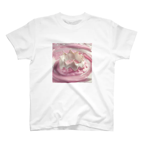 “ピンクのミルククラウン スタンダードTシャツ