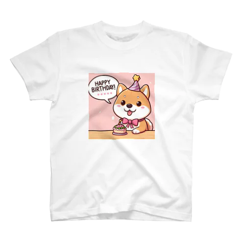 柴犬がカラフルなスタンプ Regular Fit T-Shirt