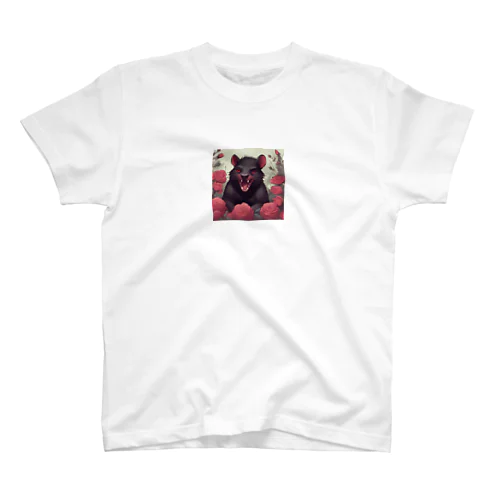 バラとタスマニアデビル Regular Fit T-Shirt